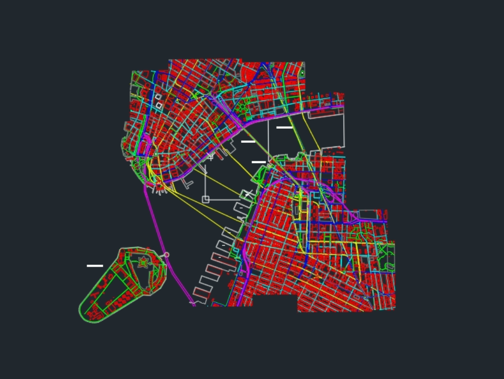 Distrito financiero y muy poco de mapa de Brooklyn