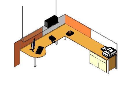 Mueble de oficina 3d