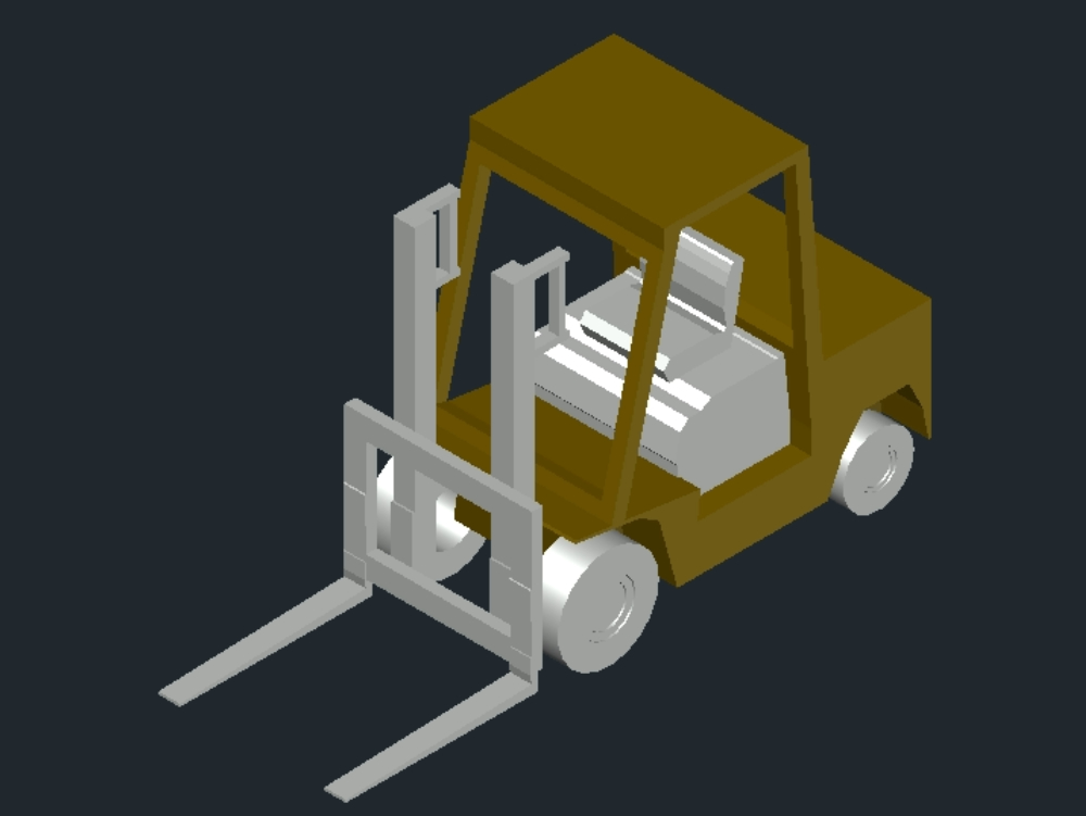 chariot élévateur 3D