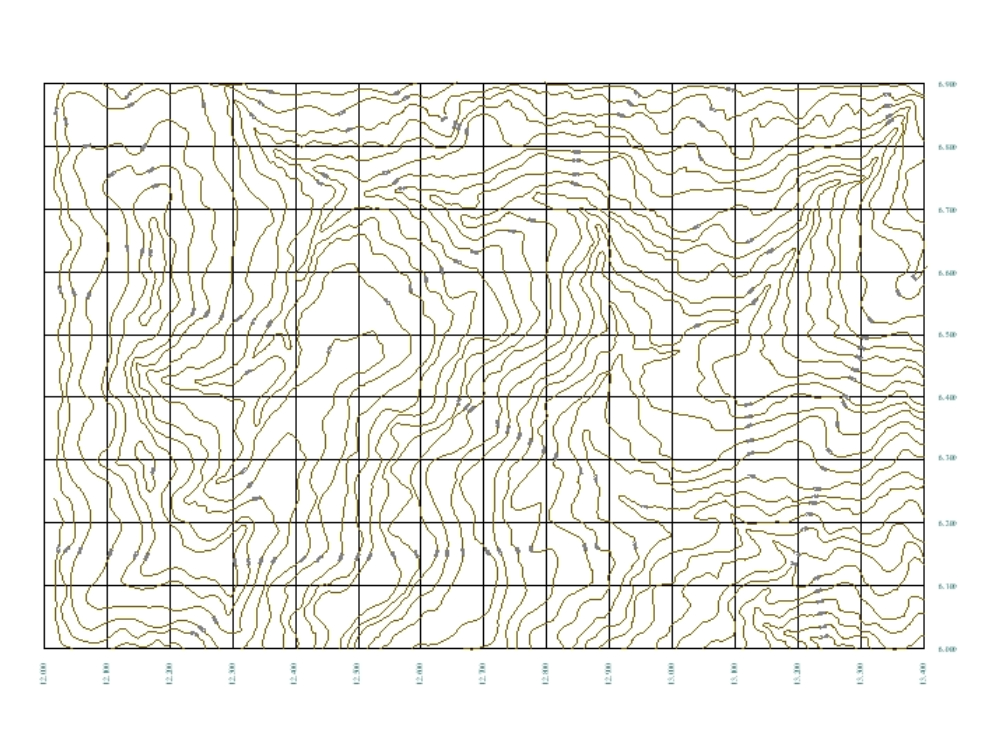 Contour lines for geometric layout.