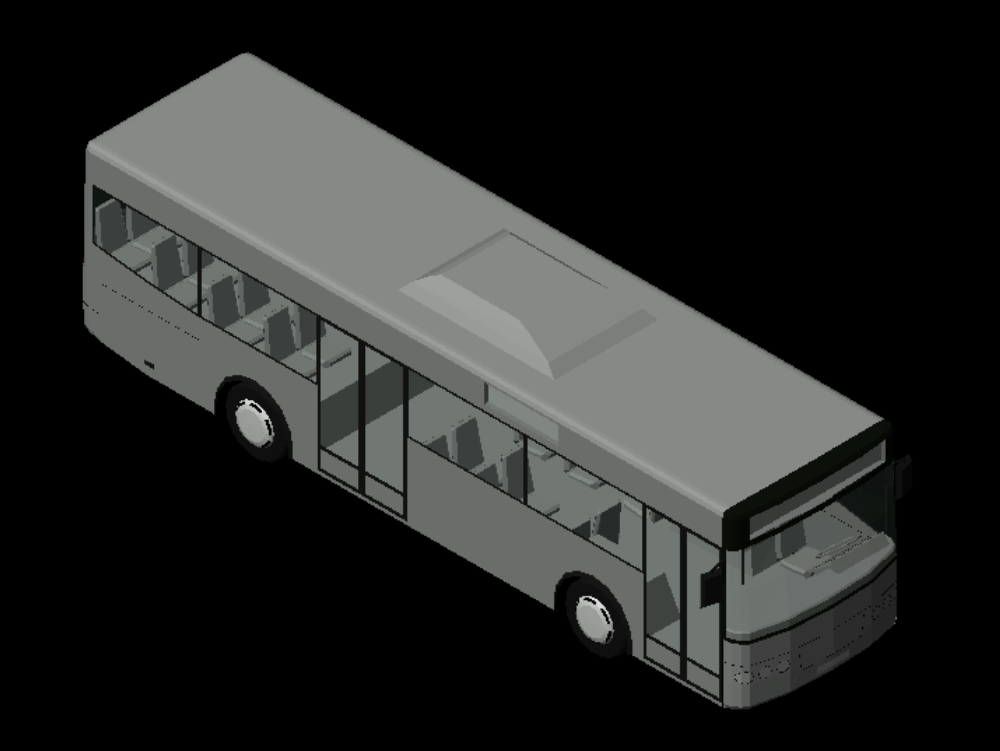 Ônibus em 3d.