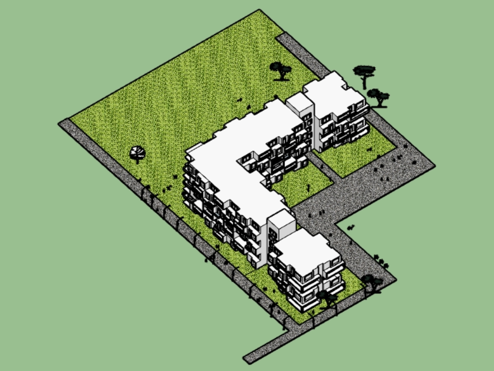 Complexo residencial 3D