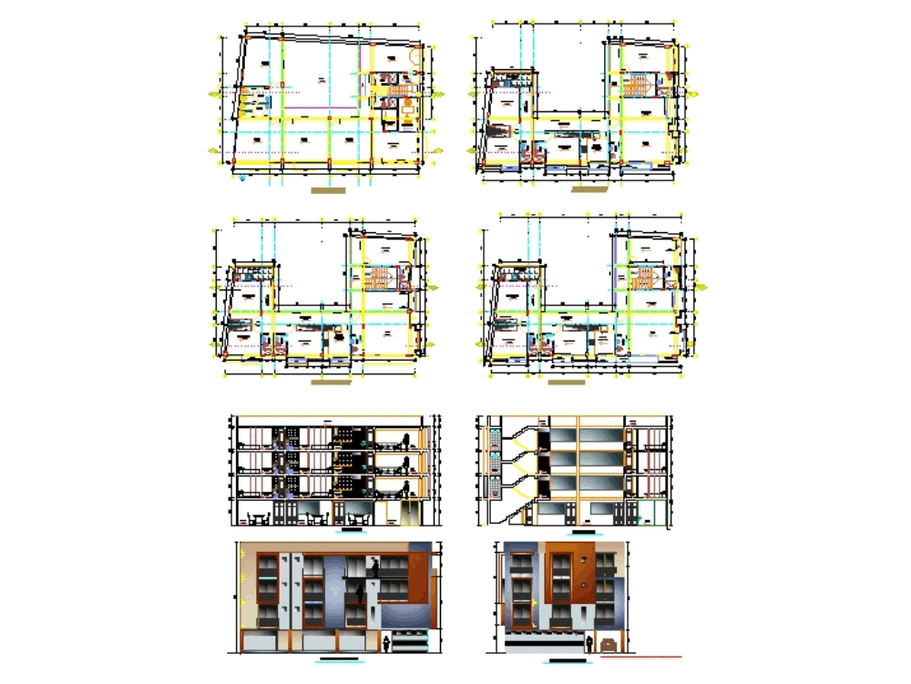 Departamentos en AutoCAD | Descargar CAD (1.44 MB) | Bibliocad