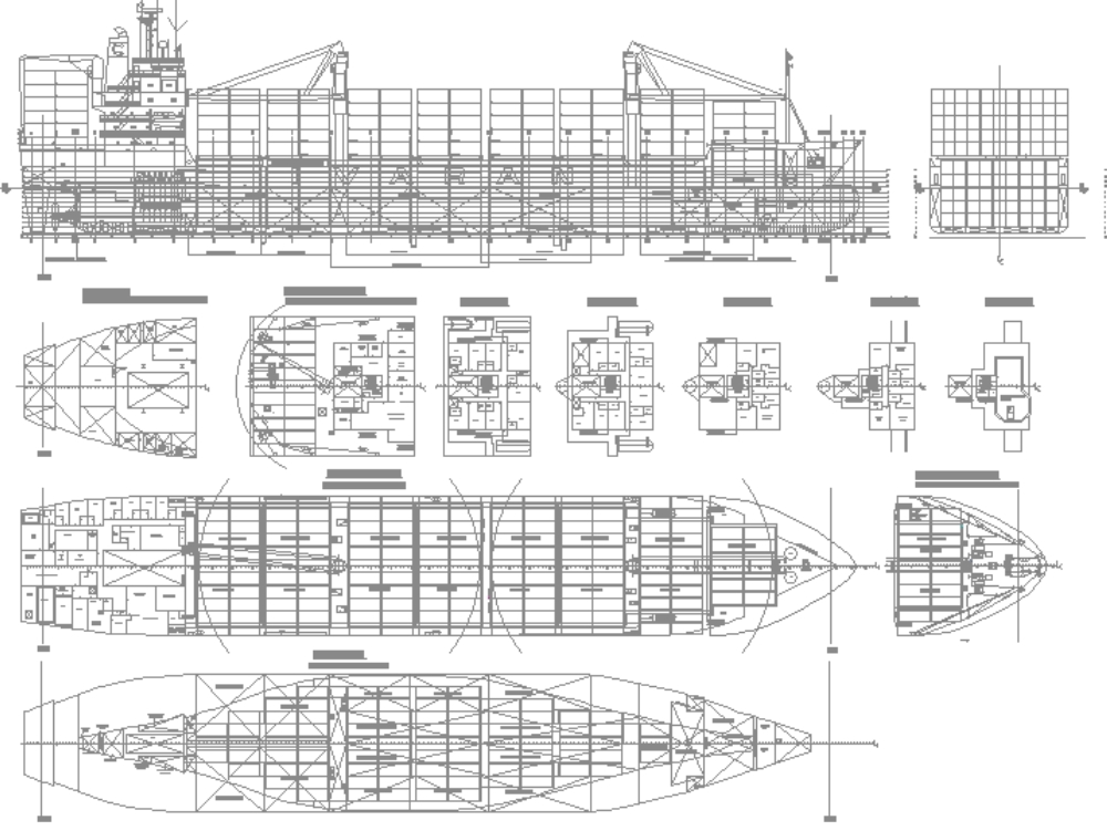 Container ship general arrangement