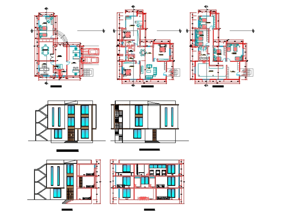 Habitation multifamiliale sur 3 niveaux