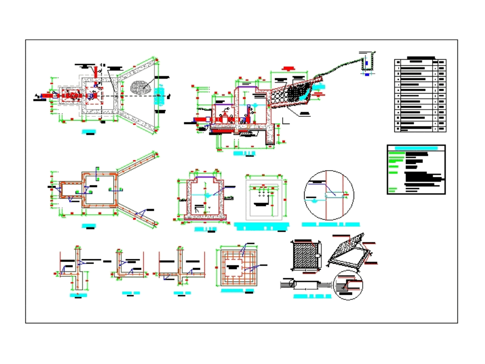 Captacion - Tipo Ladera En AutoCAD | Descargar CAD (689.44 KB) | Bibliocad