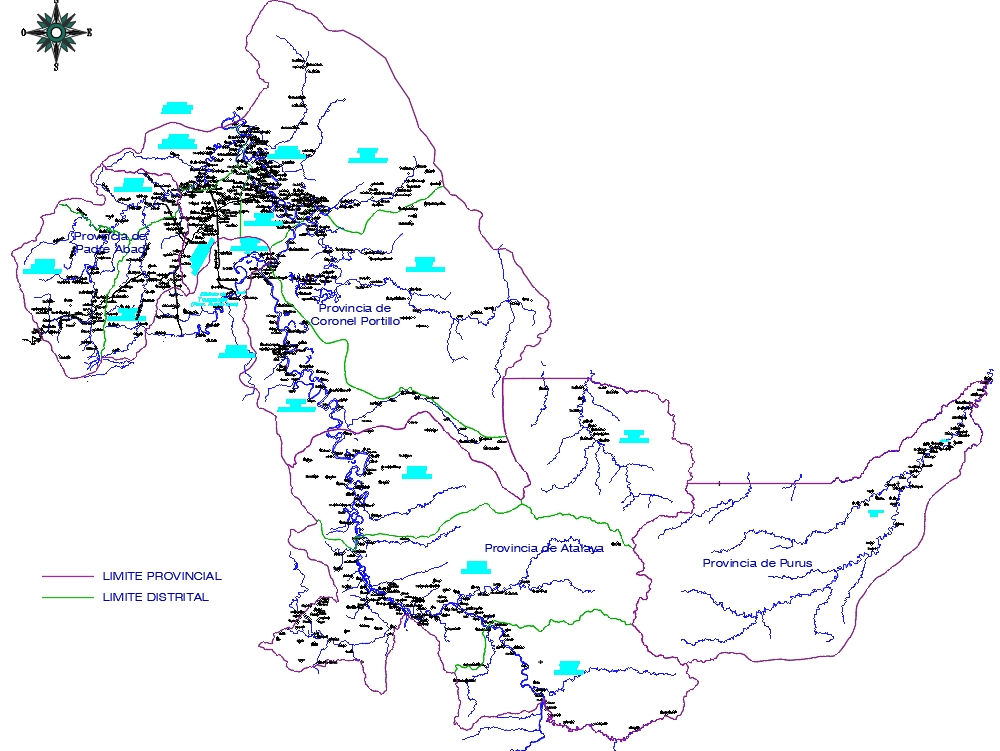 departmental map of ucayali