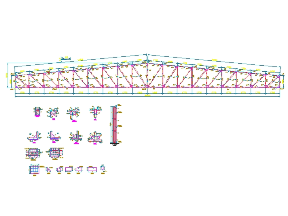 Truss for industrial warehouse roofs
