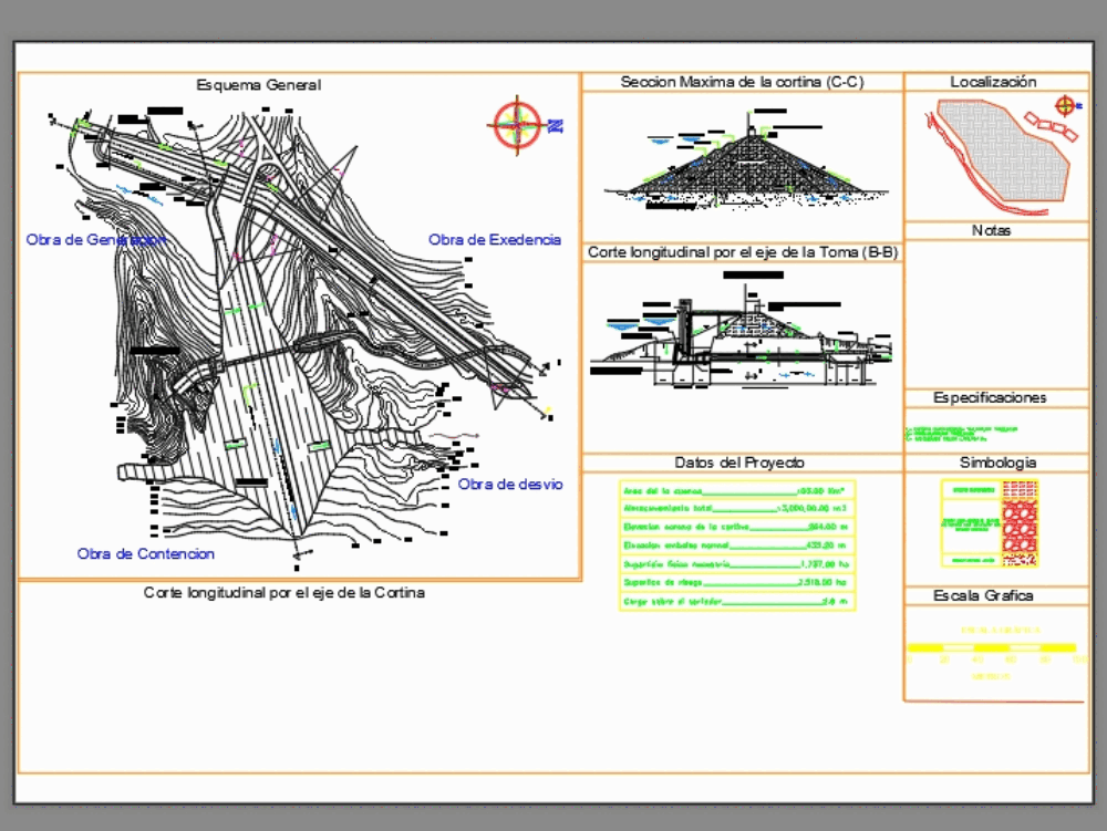 Earth dam in AutoCAD | CAD download (208 KB) | Bibliocad