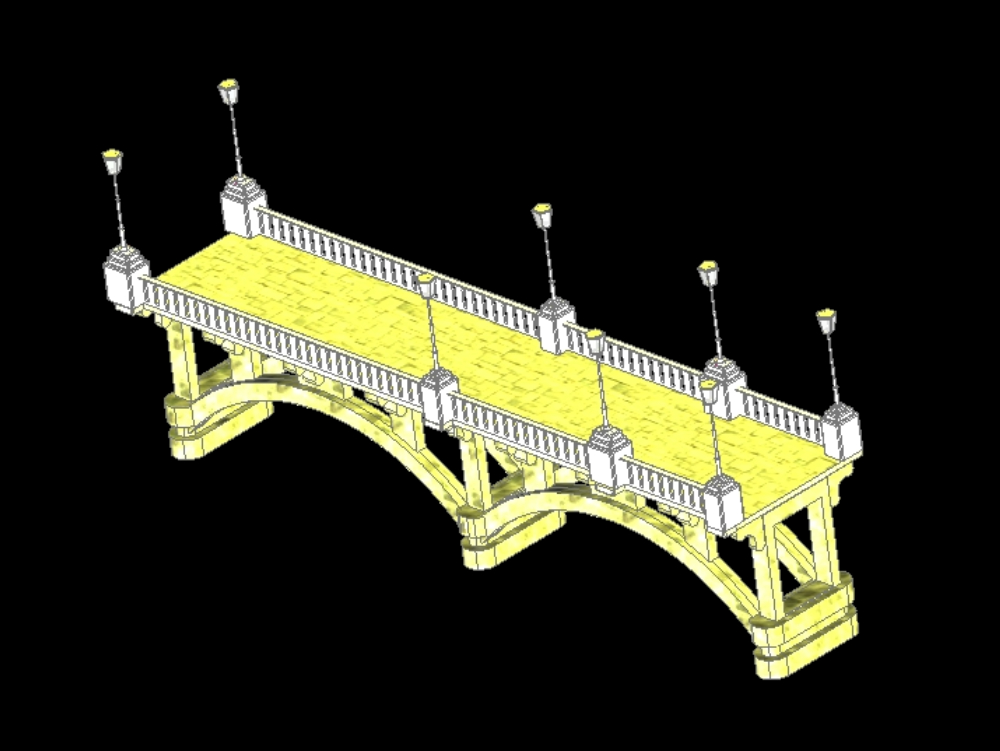 Puente peatonal en 3D