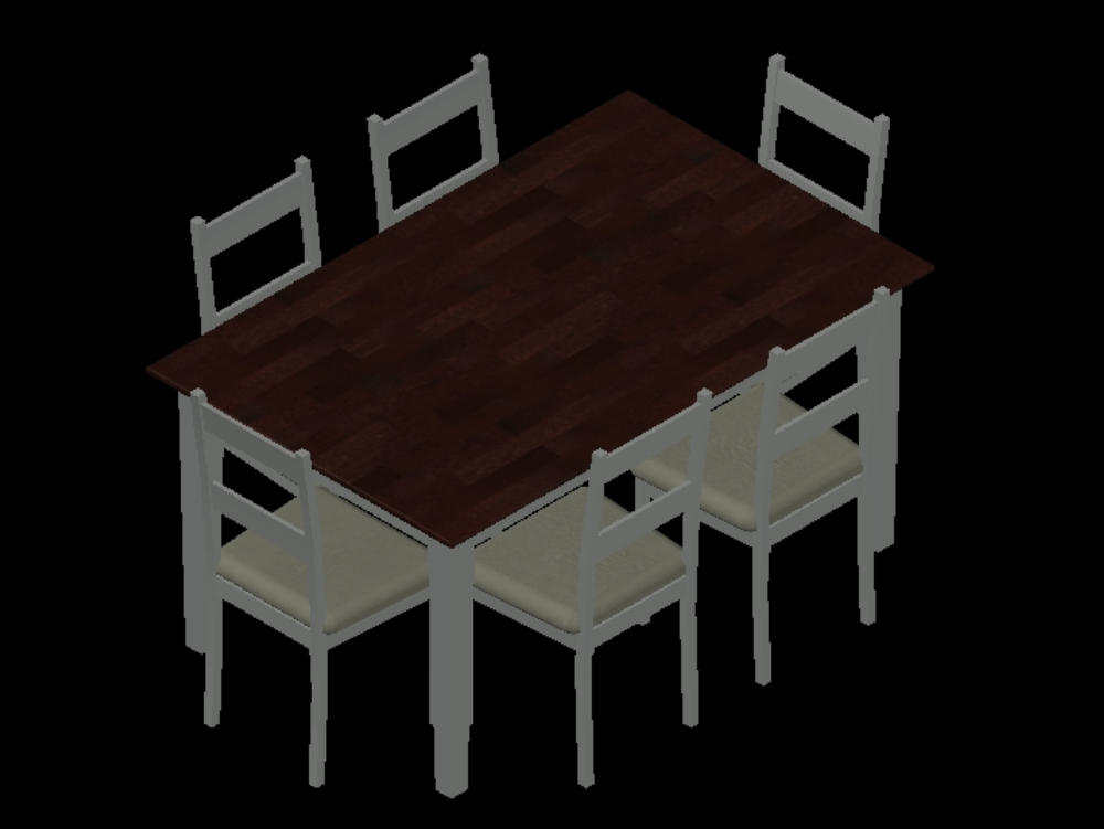 3d table and chairs
