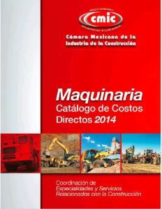 Catálogo de Custos de Agendamentos de Máquinas CMIC 2014