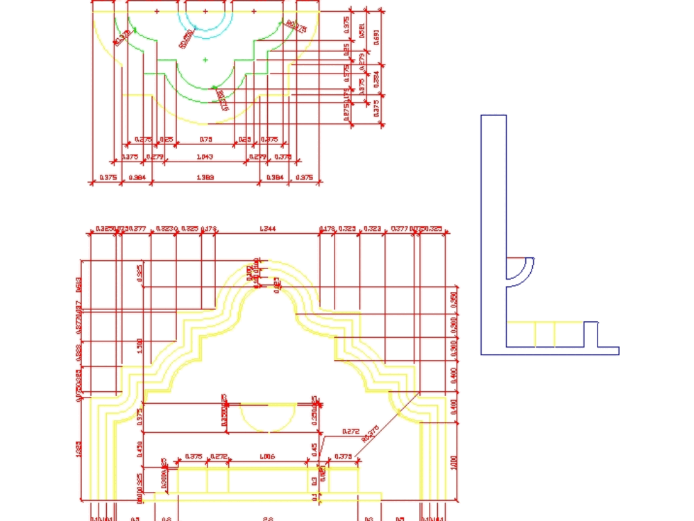 2d colonial fountain