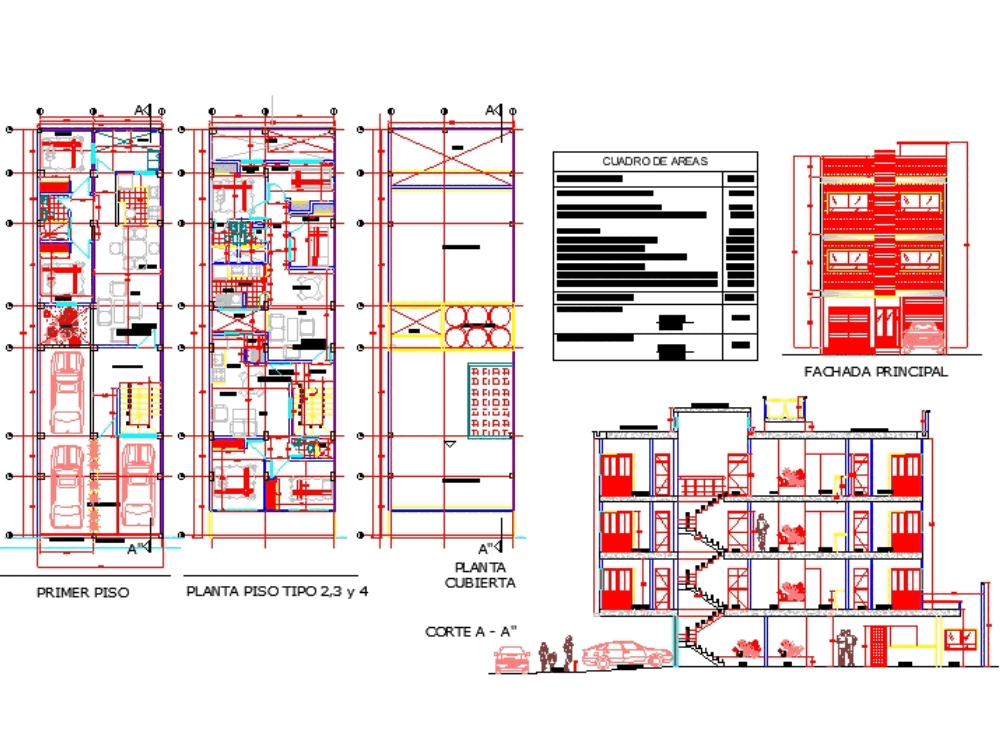 Immeuble Multifamilial Dans Autocad Téléchargement Cad 327 Mb Bibliocad 8575