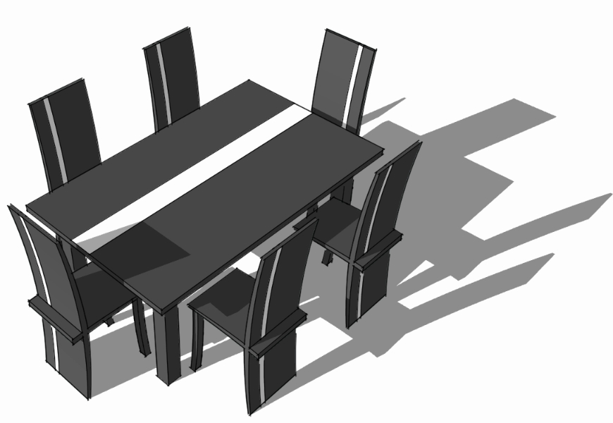 Moderna sala de jantar 3D