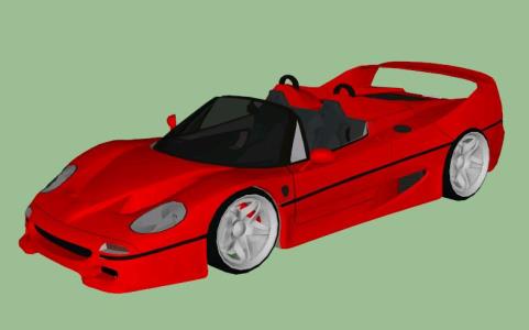 Automóvel Ferrari F50 em 3D