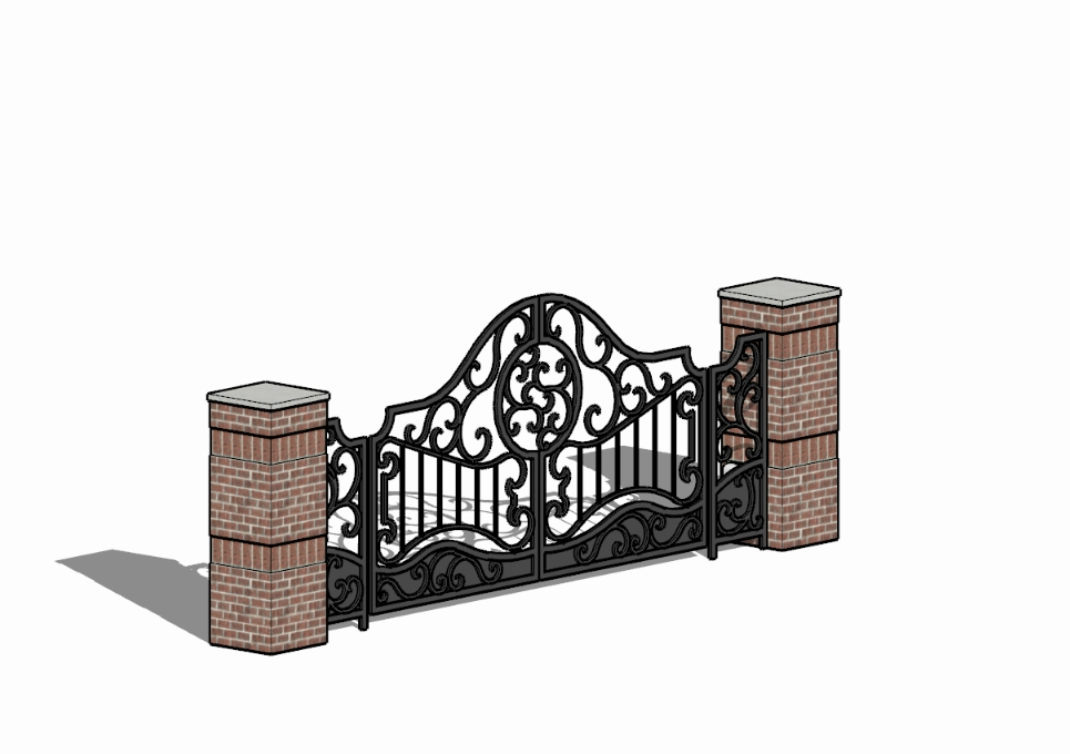 Porte métallique décorative en métal