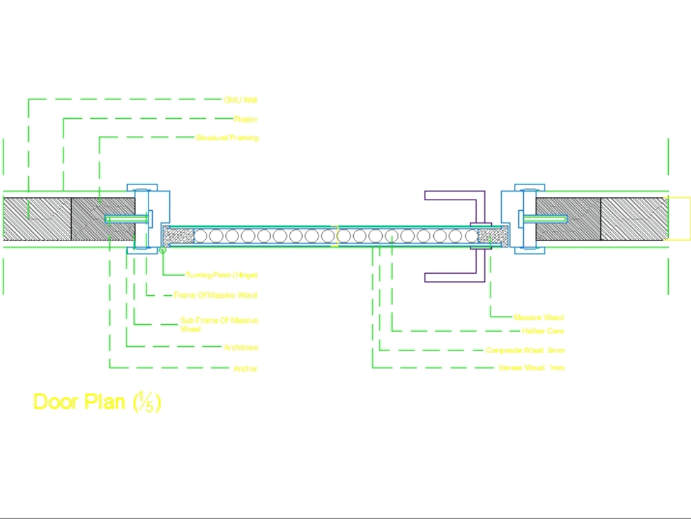 Door plan details in AutoCAD CAD download 34 4 KB 
