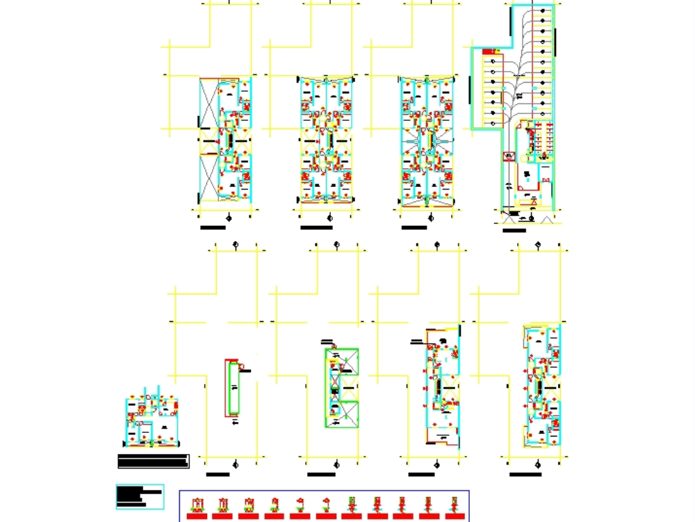 Carpentry plan of a building