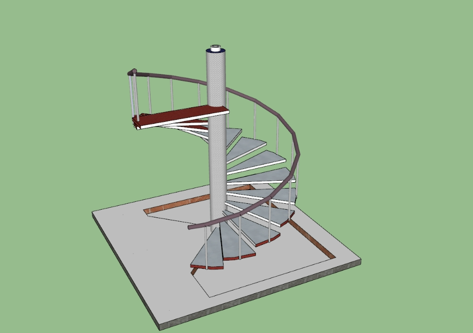 3D spiral staircase