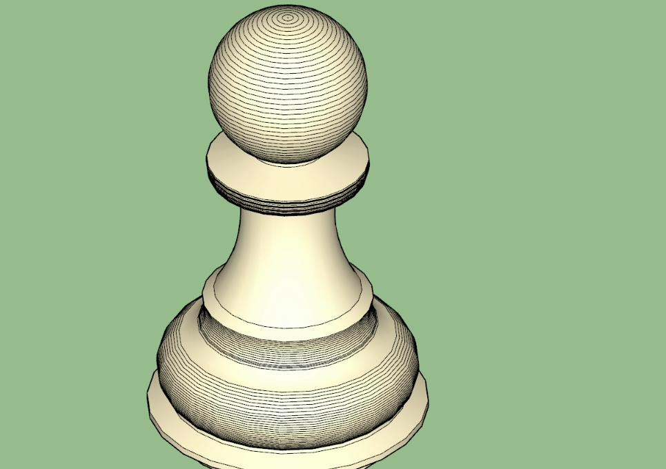 Échecs pion en 3d