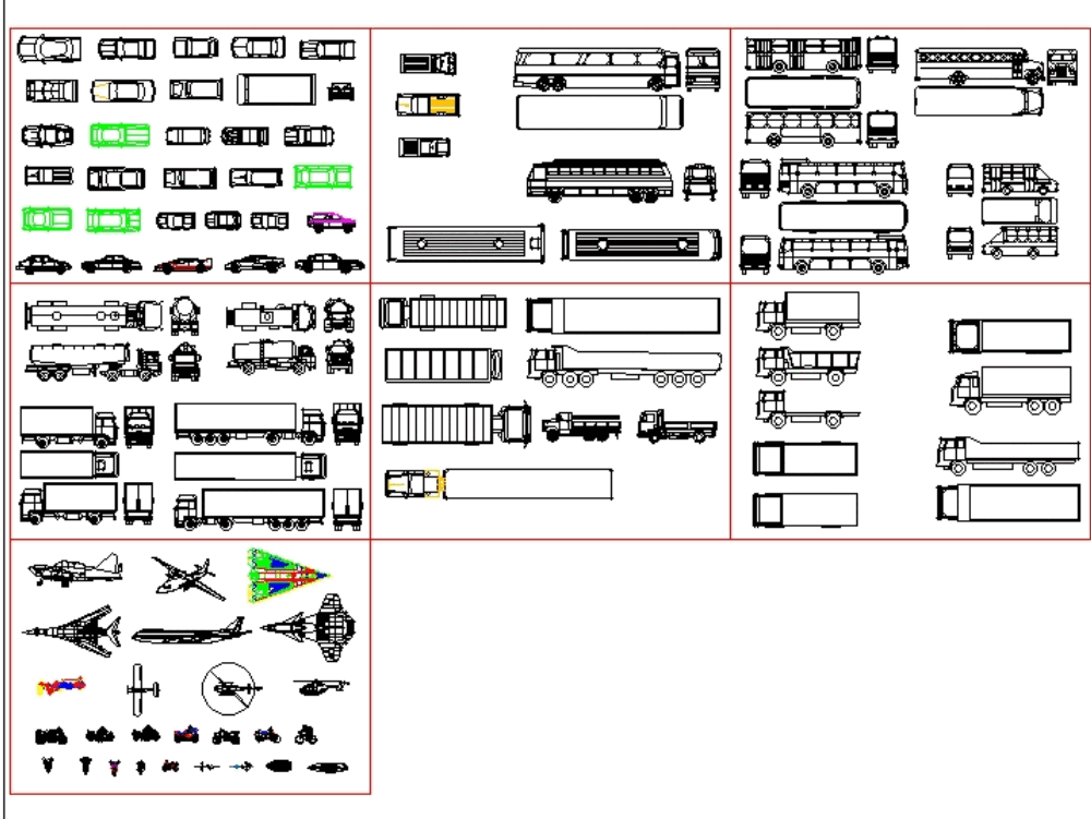 Bloques De Vehiculos En Autocad Descargar Cad 197 Mb Bibliocad 9968