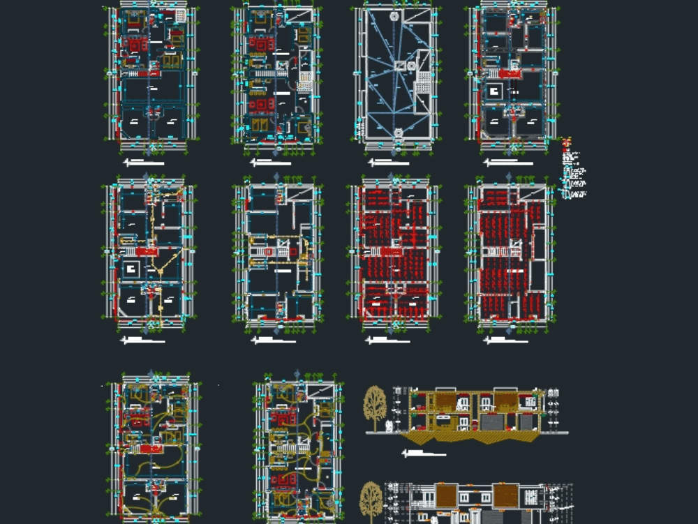 Casa Habitacion 2 Plantas En Autocad Descargar Cad 168 Mb Bibliocad 8791