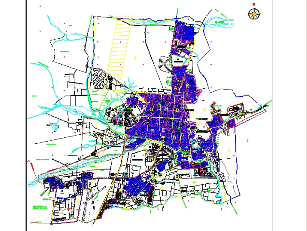 Mapa cadastral da cidade de Salta