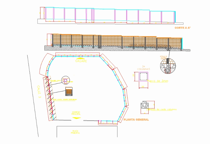 Parede Perimetral Em Autocad Baixar Cad Grátis 23876 Kb Bibliocad 2690