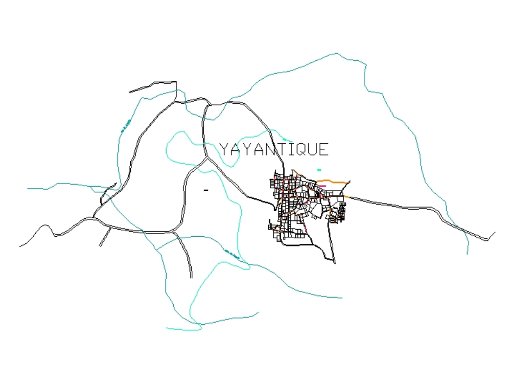 Mapa de Yayantique - El Salvador. 