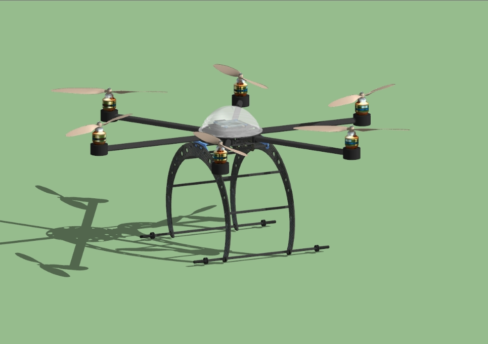DRONE OCTOCOPTERO 3D