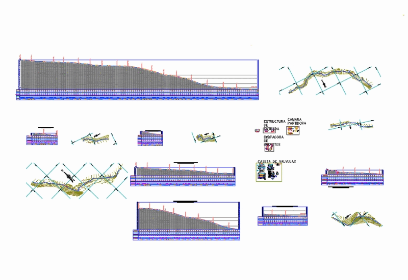 Valvulas represa en AutoCAD | Descargar CAD gratis (3.69 MB) | Bibliocad