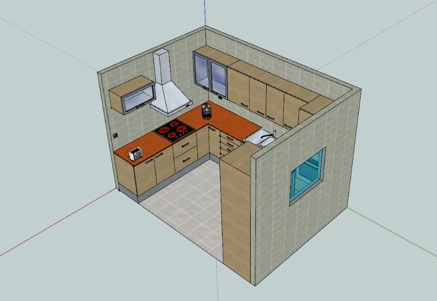 Moderna cozinha 3d