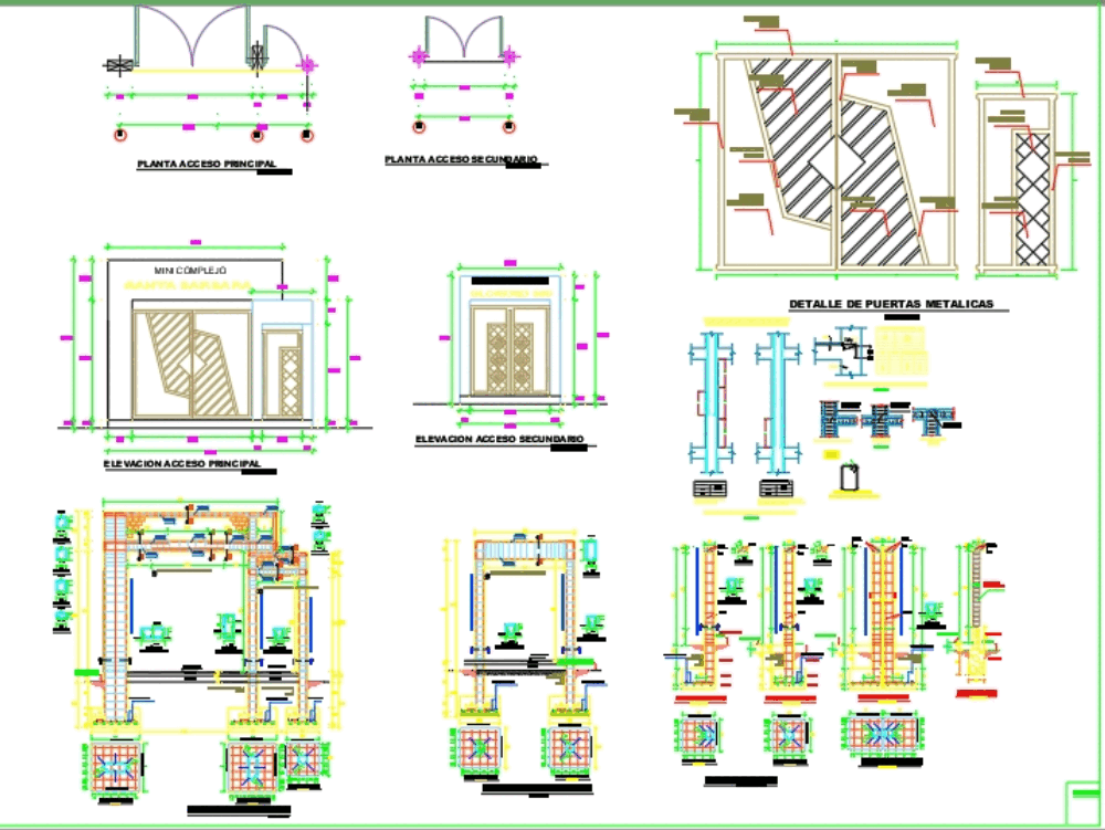 Fence and gate in AutoCAD | CAD download (1.57 MB) | Bibliocad