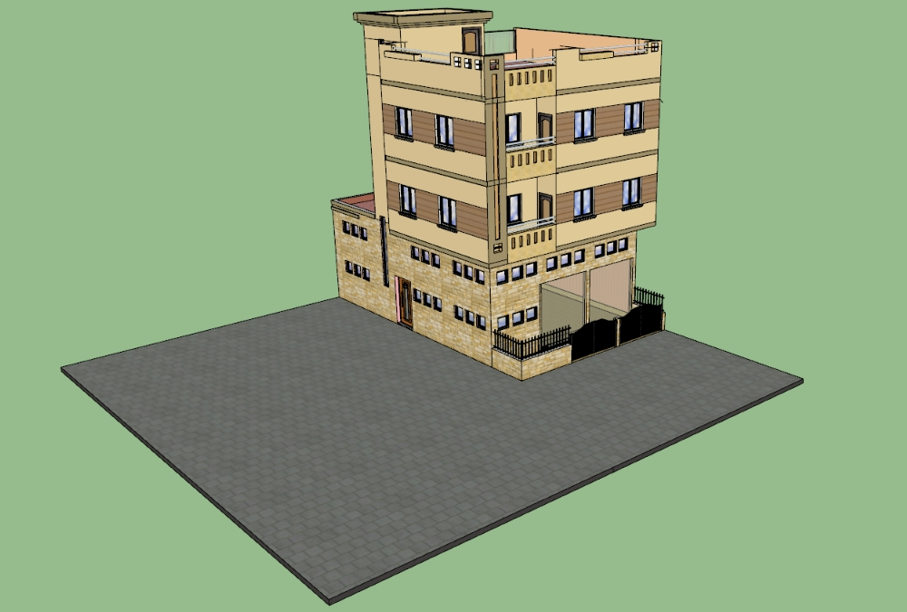 Construção de apartamentos em 3D