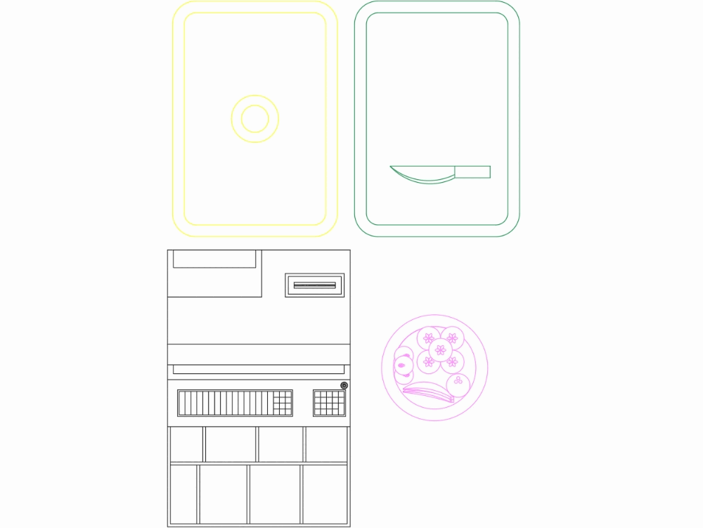 kitchen plan autocad drawing free download