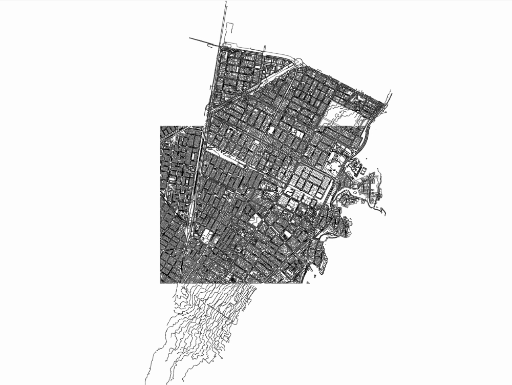 Plan d'urbanisme d'un petit quartier