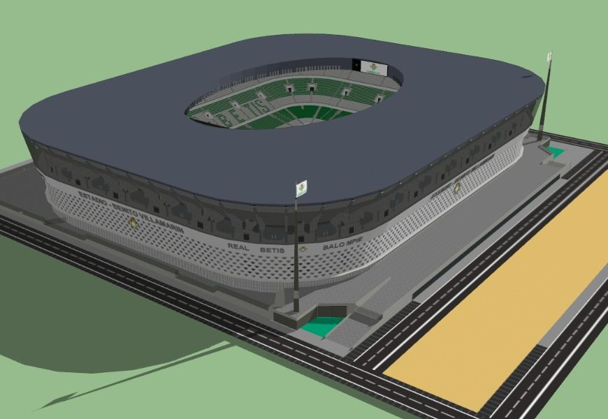 Stade de football 3D