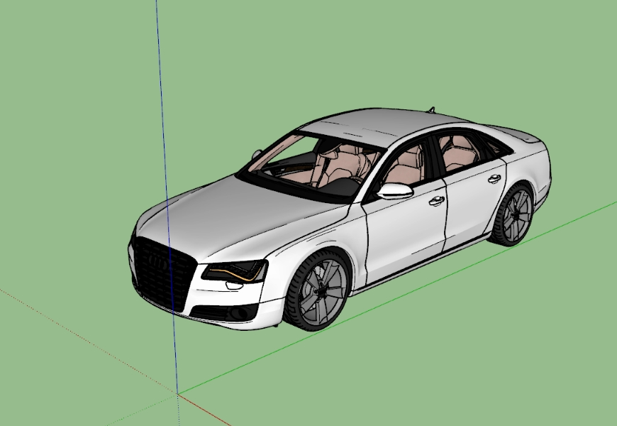 Audi détaillé 3d sketchup