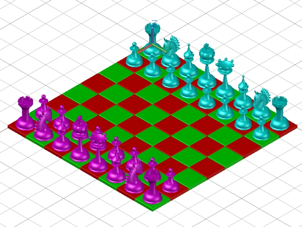 Tabuleiro de xadrez em AutoCAD, Baixar CAD (1.29 MB)