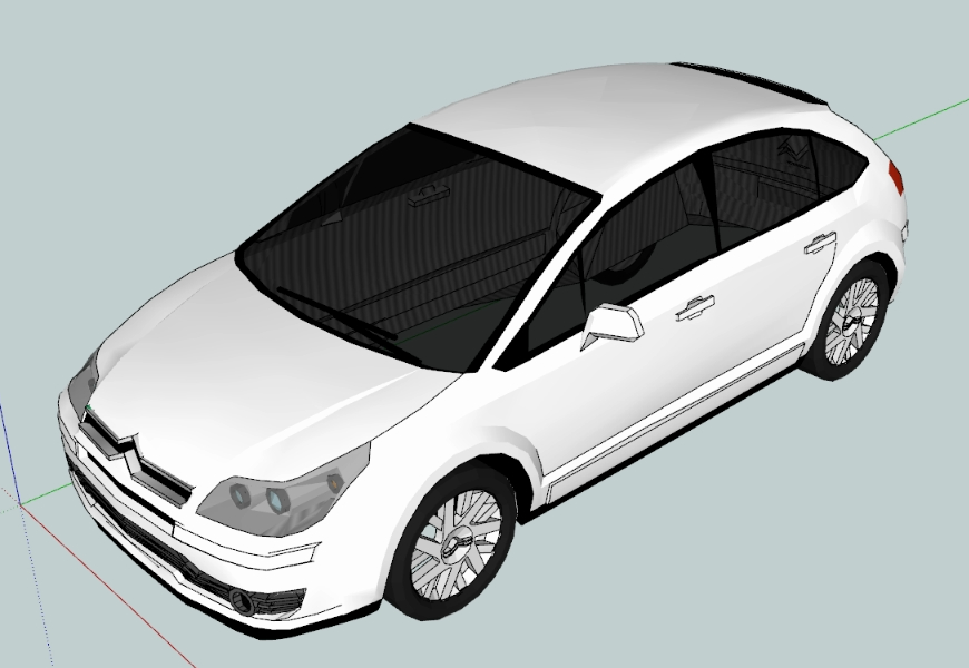 3D WHITE SPORTS CAR