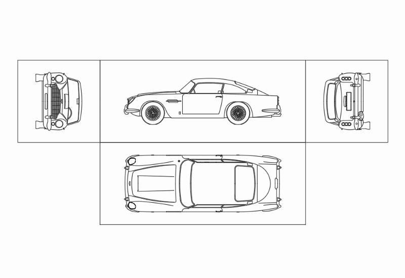 aston martin db5 drawing