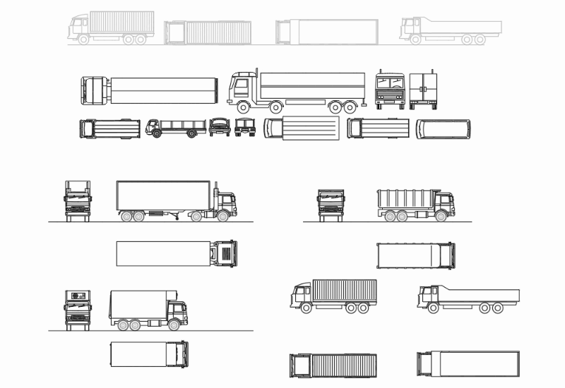 truck cad block download