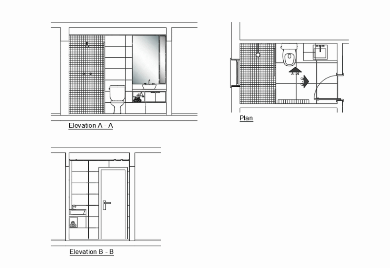 Bathroom in AutoCAD - 98601