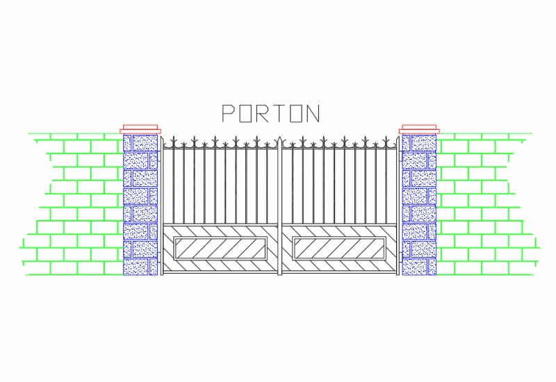 portão de metal