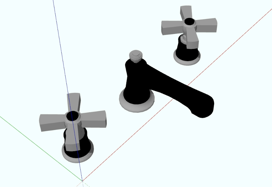 Sketchup Widespread Lavatory