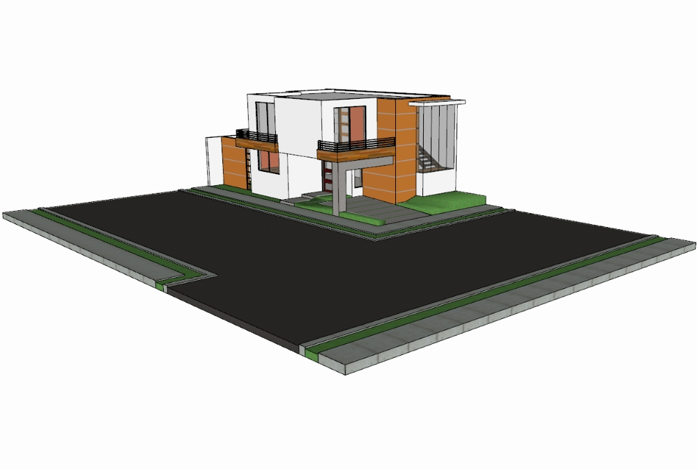 Casa minimalista 3D