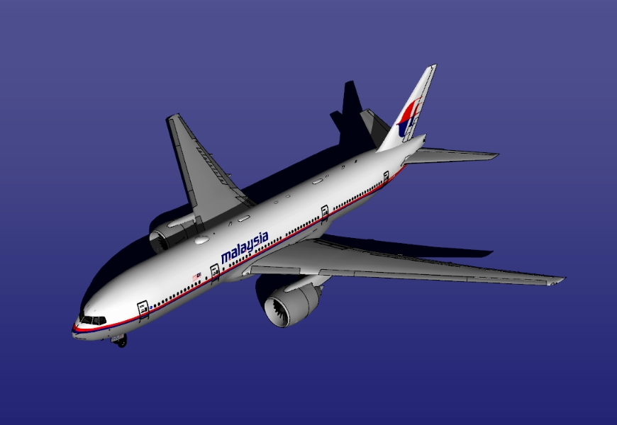 Malaysia Fluggesellschaften Boeing 777 - 3d