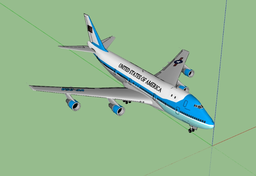 Avión comercial 3D