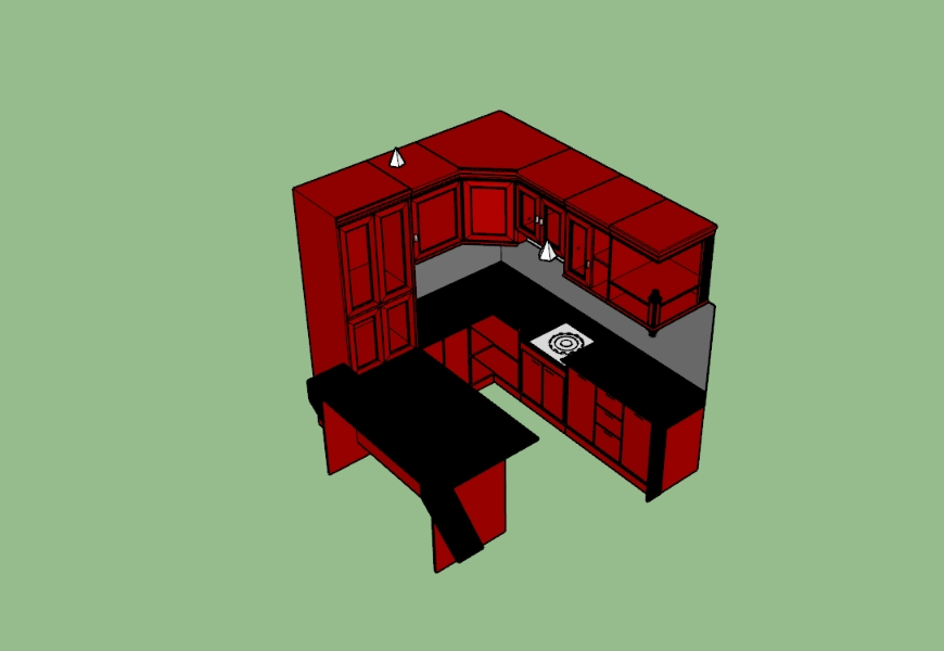 3D kitchen set
